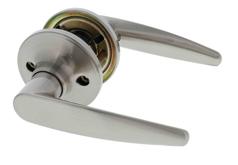 Carbine Kingston SL7000 Tiebolt Standard Passage Lever set, , Boxed, Satin Nickel - primehardware