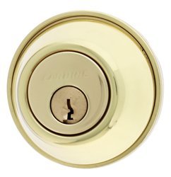 Carbine LB Residential Series Standard Double Cylinder Deadbolt, 60 - 70mm backset, C4 Keyed to Differ , Boxed, Polished Brass - primehardware