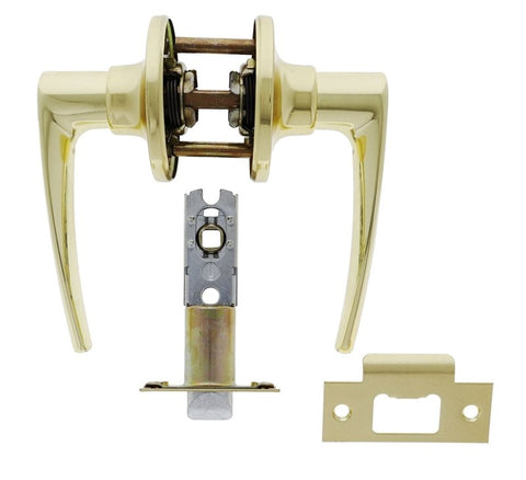 Carbine Kingston SL7000 Tiebolt Standard Passage Lever set, , Display Pack, Polished Brass - primehardware