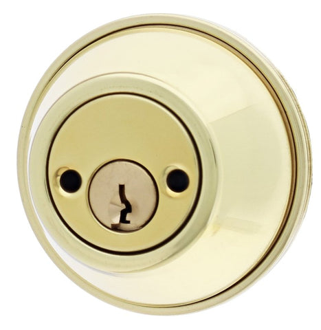 Carbine LB Residential Series Standard Double Cylinder Deadbolt, 60 - 70mm backset, C4 Keyed to Differ , Boxed, Polished Brass - primehardware