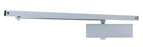 Carbine CDC - 3 Radius EN2 - 4 40kg - 80kg door closer, Silver, with Backcheck and slide rail arm - primehardware