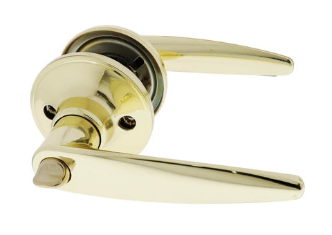 Carbine Kingston SL7000 Tiebolt Standard Privacy Lever set, , Display Pack, Polished Brass - primehardware