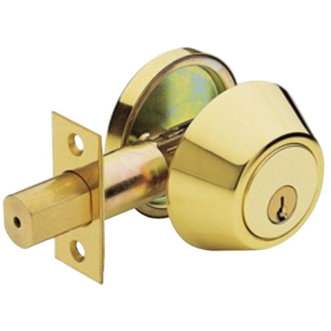 Brava Urban Deadbolt Single Cylinder Lw4 Profile Kd Polished Brass - D371b D371B - primehardware