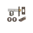 Iver Euro Mortice Deadbolt Kit 60mm Backset with Round Euro Escutcheon Key/Key Signature Brass