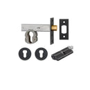 Iver Euro Mortice Deadbolt Kit 60mm Backset with Round Euro Escutcheon Key/Key Matt Black