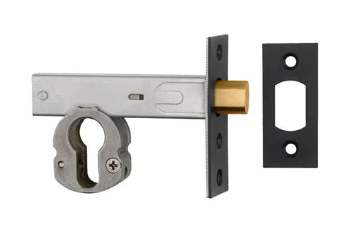 Iver Euro Mortice Deadbolt 70mm Backset Matt Black