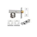 Iver Euro Mortice Deadbolt Kit 60mm Backset with Square Euro Escutcheon Key/Thumb Polished Chrome