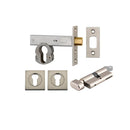 Iver Euro Mortice Deadbolt Kit 70mm Backset with Square Euro Escutcheon Key/Thumb Satin Nickel