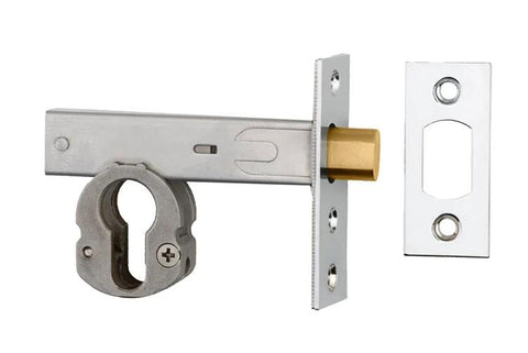 Iver Euro Mortice Deadbolt 60mm Backset Polished Nickel