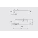 Dormakaba Furniture Vision Round Rose Pair With 12 Lever Sx 8300/12sx DK830012SX - primehardware