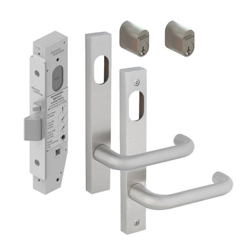 Dormakaba Sb2212 Double Cylinder Lock Kit With 6400 Square End Plate Furniture And Cylinders Sss - Sb2212kit/dbl/sss - primehardware