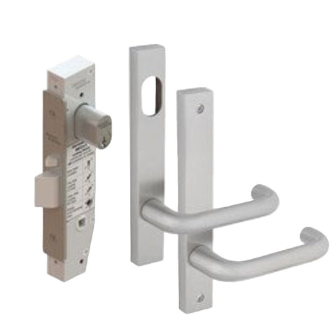 Dormakaba SB2212 Classroom Lock Kit with 6400 Square End Plate Furniture and Cylinder SSS - SB2212KIT/CLA/SSS Product Code: DKSB2212KIT6 - primehardware