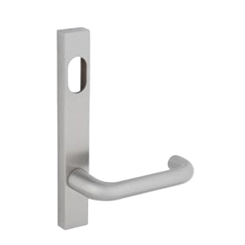 Dormakaba Furniture Narrow Square End Plate Concealed Fix with Cylinder Hole and Noosa Lever SSS - 6400/30 SSS DO640030SSS - primehardware