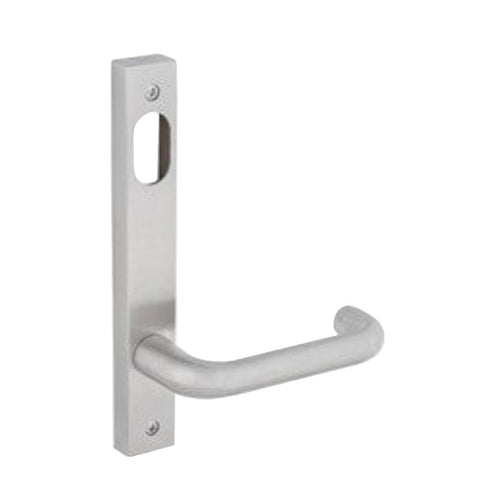 Dormakaba Furniture Narrow Square End Plate Visible Fix with Cylinder Hole and Noosa Lever SSS - 6401/30 SSS DO640130SSS - primehardware