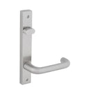 Dormakaba Furniture Narrow Square End Plate Visible Fix with Turnsnib and Noosa Lever SSS - 6403/30 SSS DO640330SSS - primehardware