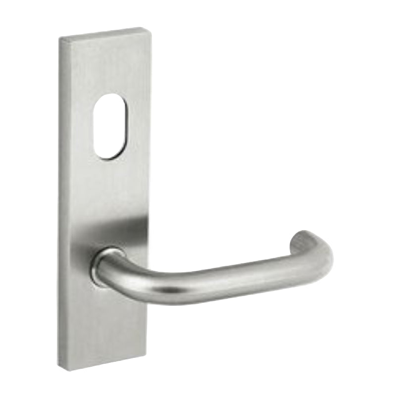 Dormakaba Furniture Square End Plate Concealed Fix with Cylinder Hole and Noosa Lever SSS - 6600/30 SSS DO660030SSS - primehardware