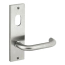 Dormakaba Furniture Square End Plate Visible Fix with Cylinder Hole and Noosa Lever SSS - 6601/30 SSS DO660130SSS - primehardware