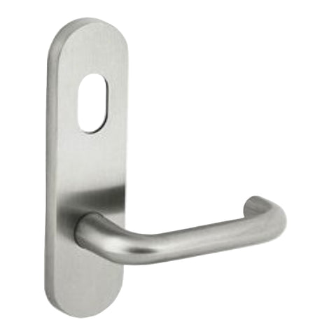 Dormakaba Furniture Round End Plate Concealed Fix with Cylinder Hole and Noosa Lever SSS - 6700/30 SSS DO670030SSS - primehardware