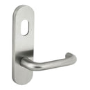 Dormakaba Furniture Round End Plate Concealed Fix with Cylinder Hole and Noosa Lever SSS - 6700/30 SSS DO670030SSS - primehardware