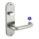 Dormakaba Furniture Round End Plate Visible Fix with Turnsnib and Noosa Lever SSS - 6703/30 SSS DO670330SSS - primehardware