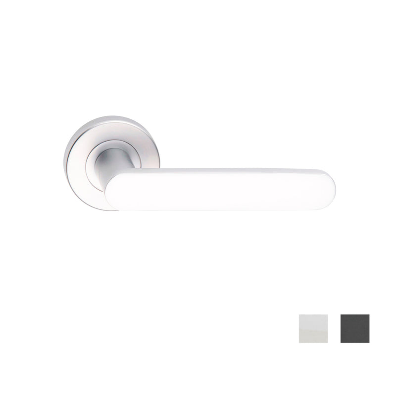 DORMAKABA 8300/9 VISION DOOR LEVER HANDLE ON ROUND ROSE PASSAGE - CUSTOMISE TO YOUR NEED