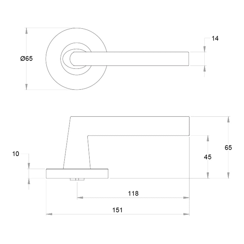 DORMAKABA 8600/8 VISION ROUND ROSE DOOR HANDLE LEVERSET - AVAILABLE IN VARIOUS FINISHES AND FUNCTIONS