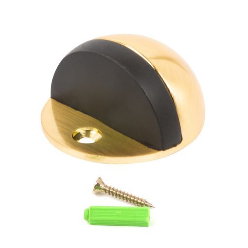Scope Door Stop Half Dome Satin Brass - ea - primehardware