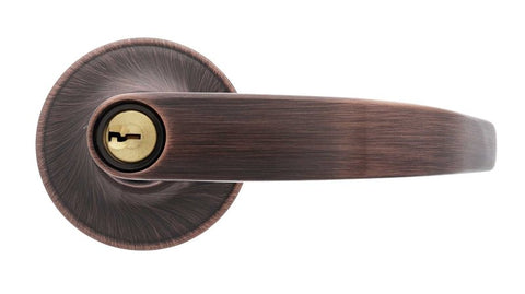 Carbine Empire SL8000 Tiebolt Standard Entrance Lever set, C4 Keyed to Differ, Display Pack, Antique Copper - primehardware