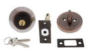 Carbine LB Residential Series Standard Cylinder and Turn Deadbolt, 60 - 70mm backset, C4 Keyed to Differ , Display Pack, Antique Bronze - primehardware