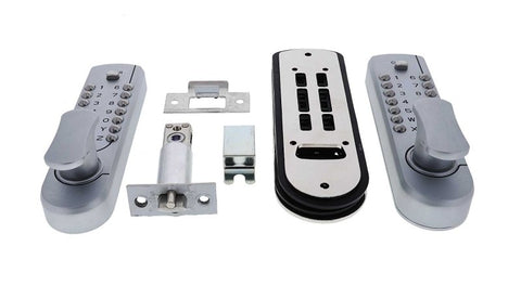 Carbine CDL7000 Heavy duty Dual knob pad digital, 60mm backset, Boxed, Satin Chrome - primehardware