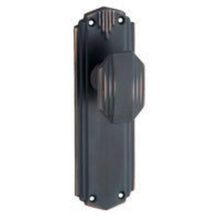 Tradco Door Knob – Art Deco Style Solid Brass Customisable Backplate