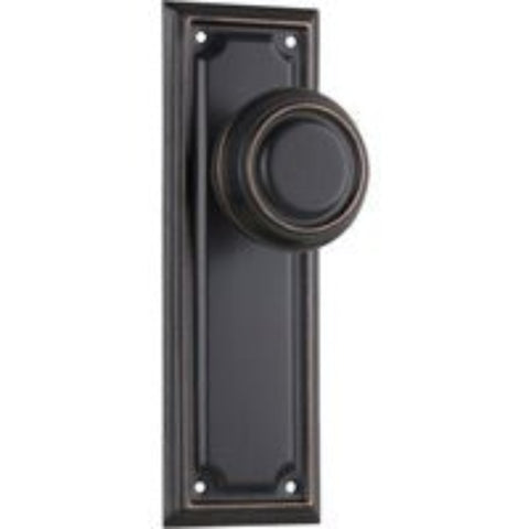 Tradco Edwardian Door Knob on Rectangular Backplate - Customise to your needs - primehardware