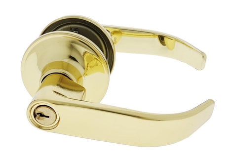 Carbine Empire SL8000 Tiebolt Standard Entrance Lever set, C4 Keyed to Differ, Display Pack, Polished Brass - primehardware