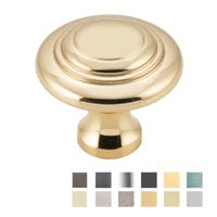 Tradco Domed Cupboard Cabinet Knob - Available In Various Finishes and Sizes