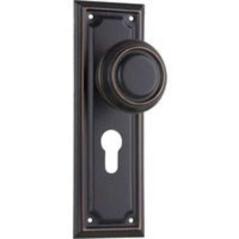 Tradco Edwardian Door Knob on Rectangular Backplate - Customise to your needs - primehardware