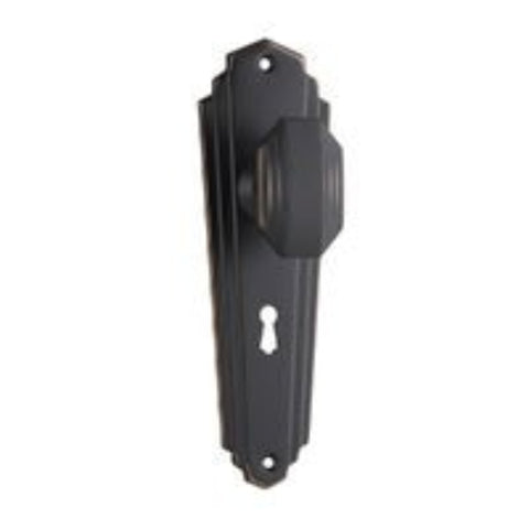 Tradco Elwood Art Deco Door Knob on Long Backplate - Customise to your needs - primehardware