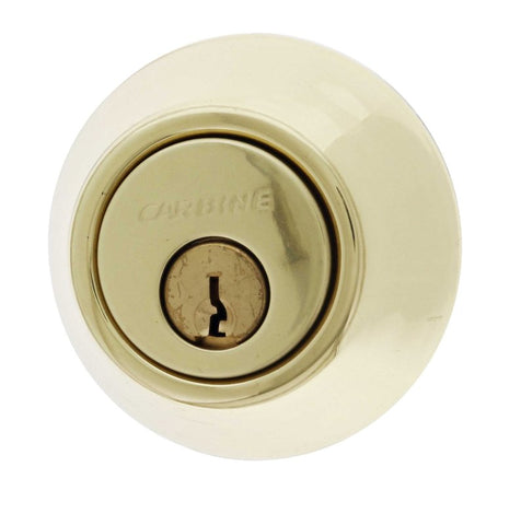 Carbine LB Residential Series Standard Double Cylinder Deadbolt, 60 - 70mm backset, C4 Keyed to Differ , Display Pack, Polished Brass - primehardware