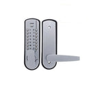Heavy-duty electronic door lock with keypad on a white background