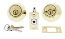 Carbine LB Residential Series Standard Double Cylinder Deadbolt, 60 - 70mm backset, C4 Keyed Alike RANDOM, Display Pack, Polished Brass - primehardware