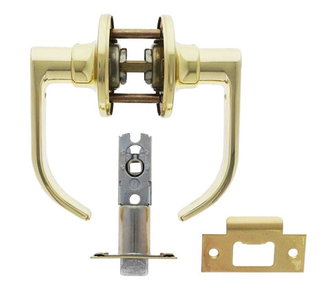 Carbine Empire SL8000 Tiebolt Standard Passage Lever set, , Display Pack, Polished Brass - primehardware