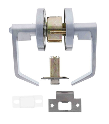 Carbine Doncaster 7000 Cylindrical Privacy set, Standard Lever, 70mm backset, , Display Pack, Brushed Satin Chrome - primehardware