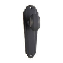 Tradco Door Knob  Art Deco Style  Solid Brass Long Backplate Customisable