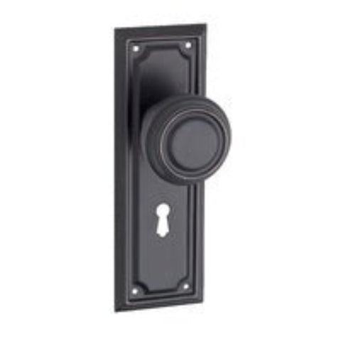 Tradco Edwardian Door Knob on Rectangular Backplate - Customise to your needs - primehardware