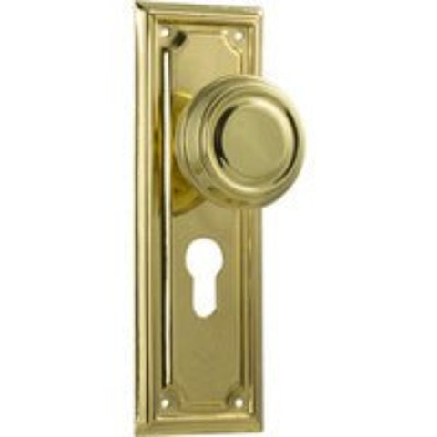 Tradco Edwardian Door Knob on Rectangular Backplate - Customise to your needs - primehardware