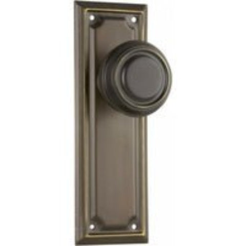 Tradco Edwardian Door Knob on Rectangular Backplate - Customise to your needs - primehardware