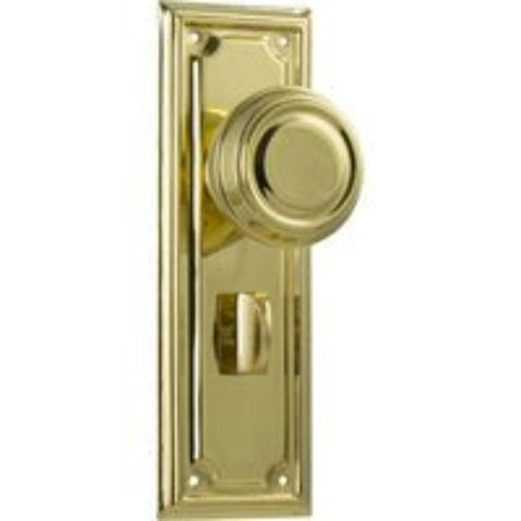 Tradco Edwardian Door Knob on Rectangular Backplate - Customise to your needs - primehardware