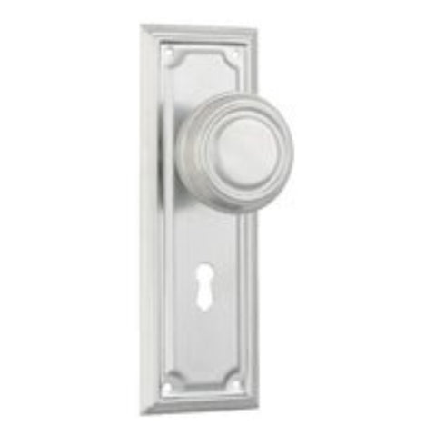 Tradco Edwardian Door Knob on Rectangular Backplate - Customise to your needs - primehardware