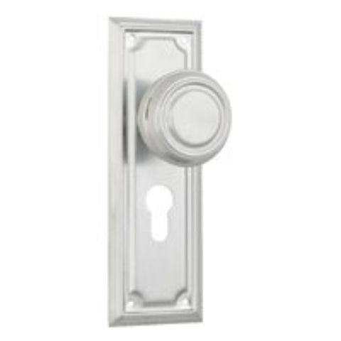 Tradco Edwardian Door Knob on Rectangular Backplate - Customise to your needs - primehardware
