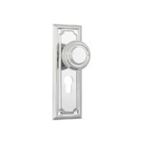 Tradco Edwardian Door Knob on Rectangular Backplate - Customise to your needs - primehardware