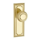Tradco Edwardian Door Knob on Rectangular Backplate - Customise to your needs - primehardware